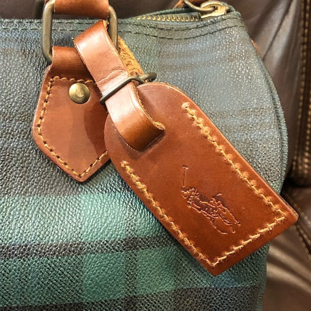 RALPH LAUREN Black Watch Plaid Boston Weekend Travel Duffle Doctor Bag Speedy 30 - Picture 6 of 17